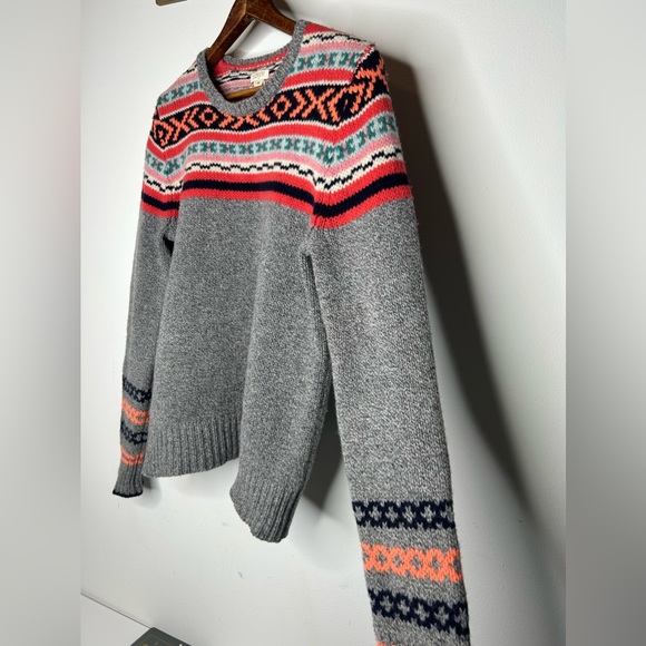 J. Crew Factory 100% Lambs Wool Fair Isle Sweater - medium - Picture 5 of 8